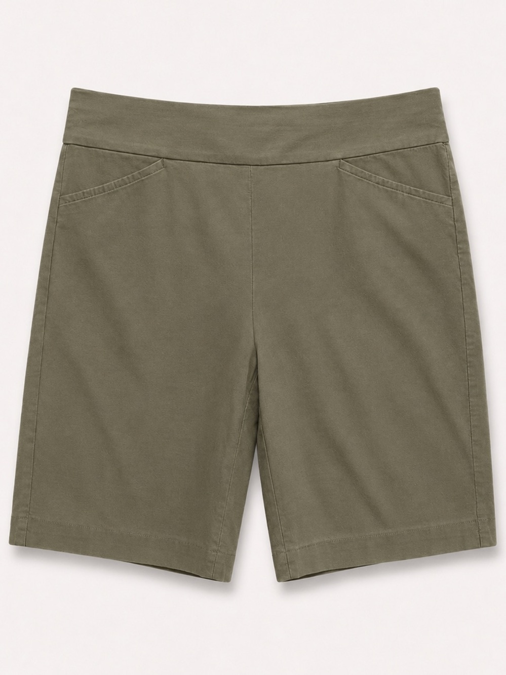 Chico’s • Perfect Stretch Shorts in Olive Green - Pull On Style - 9” Inseam - Picture 3 of 11